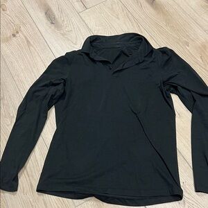 Lululemon Athletica Black Long‎ Sleeve Polo